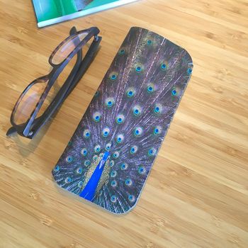Peacock Feathers Glasses Case Two Design Options, 2 of 8