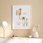 Personalised Favourite Cocktails Hand Drawing Art Print, thumbnail 3 of 12