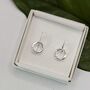 Halo Eco Sterling Silver Stud Earrings, thumbnail 2 of 2