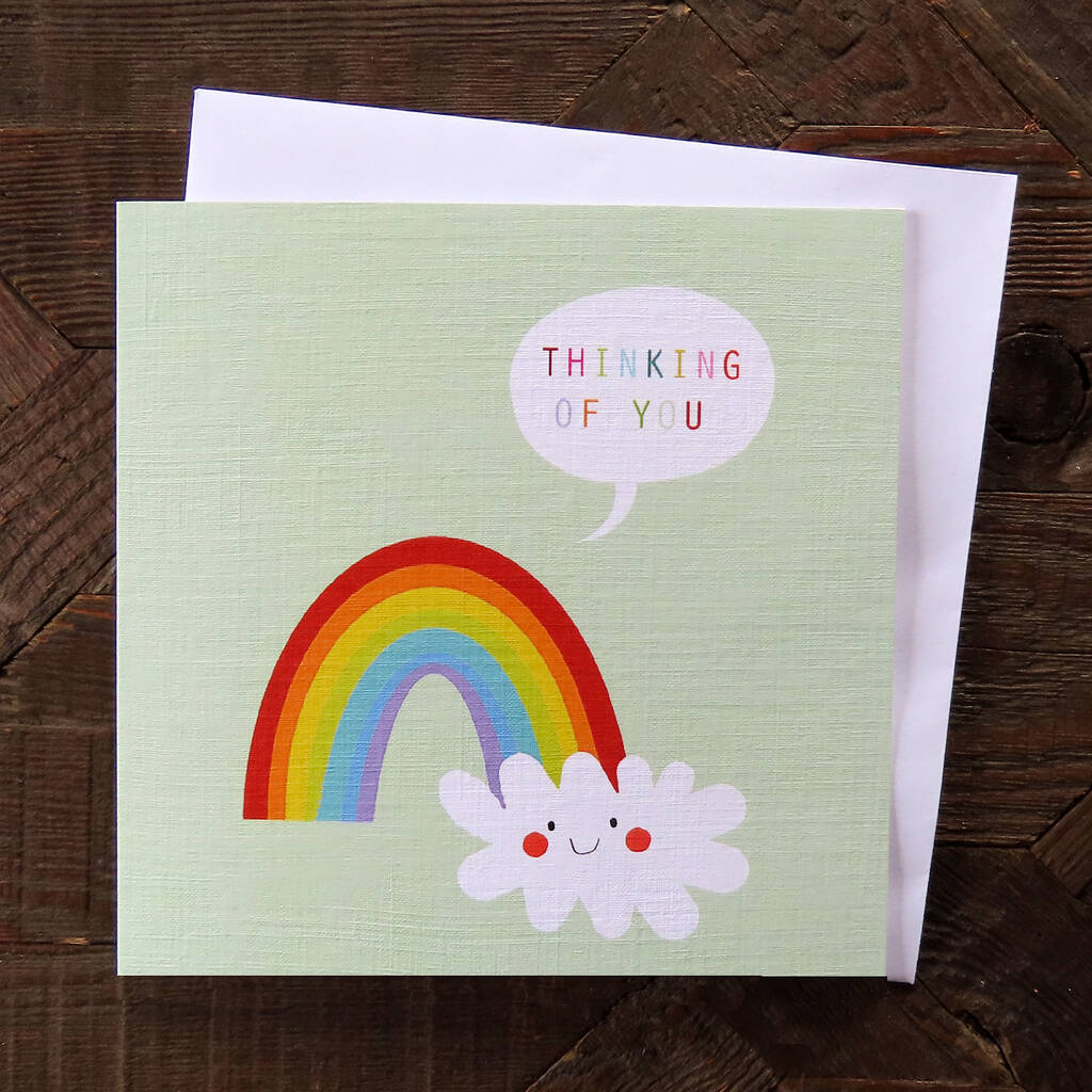 Rainbow Thinking Of You Card By Kali Stileman Publishing