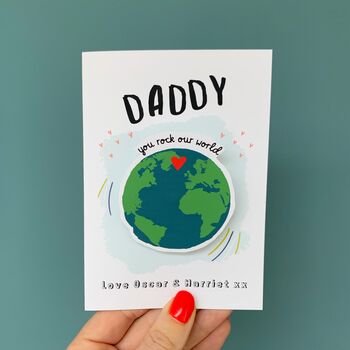Father's Day Card With You Rock My World Wobbler, 5 of 6