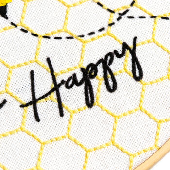 Bee Happy Easy Embroidery Kit, 4 of 4