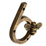 Solid Brass Bee Numbers In Antique Finish Four Inch, thumbnail 7 of 9