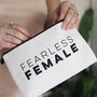 Fearless Female Linen Make Up Pouch, thumbnail 3 of 3