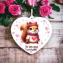 Personalised Squirrel Love Decoration, thumbnail 1 of 2