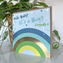 Over The Rainbow Baby Boy Card Blue, thumbnail 2 of 2