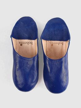 Men's Leather Babouche Slippers, 4 of 11