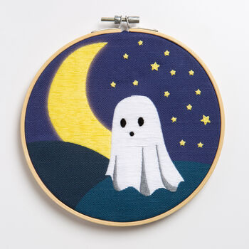 Ghost Halloween Embroidery Beginners Kit, 4 of 6