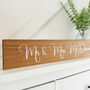 Wooden Wedding Sign Mr And Mrs Keepsake Decoration, thumbnail 5 of 8