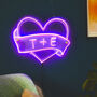 Personalised Valentine's Neon Heart, thumbnail 1 of 8