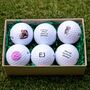 Six Personalised Golf Balls. Five Brands To Choose From. Any Logo, Photo Or Text. Free Gift Box, thumbnail 1 of 12