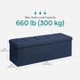 Foldable Storage Bench Cube Ottoman, thumbnail 8 of 9