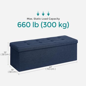 Foldable Storage Bench Cube Ottoman, 8 of 9