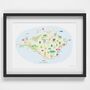 Map Of Isle Of Wight Art Print, thumbnail 2 of 5