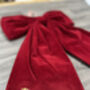 Personalised Luxury Velvet Christmas Door Bow, thumbnail 6 of 7
