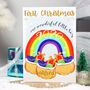 Personalised Rainbow First Christmas Card, thumbnail 2 of 6