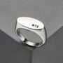Men's Personalised Oval Signet Ring, thumbnail 1 of 6