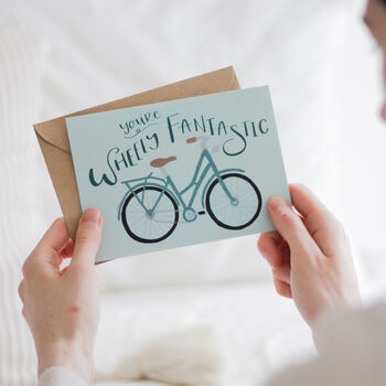 'Wheely Fantastic' Bicycle Cycling Illustrated Card, 2 of 2