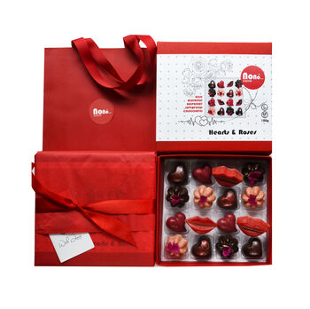 New Nono Cocoa Hearts And Roses Chocolate Gift Box, 3 of 5