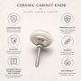 Small Blue Floral Ceramic Drawer Knob, thumbnail 3 of 9