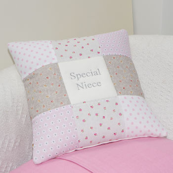 Special Niece Cushion Pink And Grey, 2 of 3
