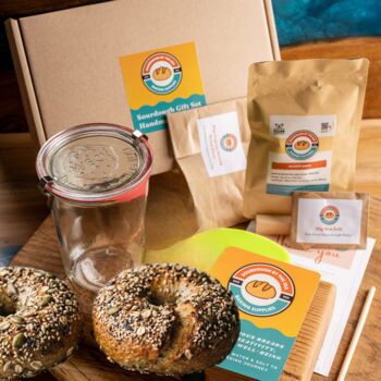 Bagel Making Sourdough Kit Gift Set Hamper For Foodie Home Baking, 2 of 4
