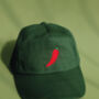 Chilli Embroidered Green Hat, thumbnail 4 of 4