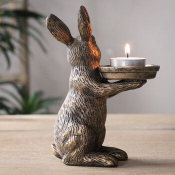 Bronze Rabbit Tealight Holder, 2 of 5