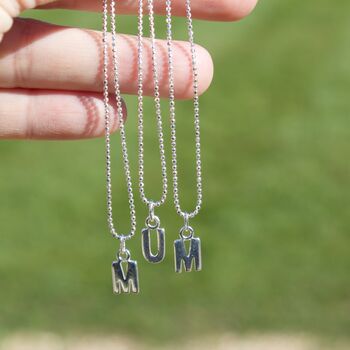 Sterling Silver Necklace With Letter Initial, 2 of 6