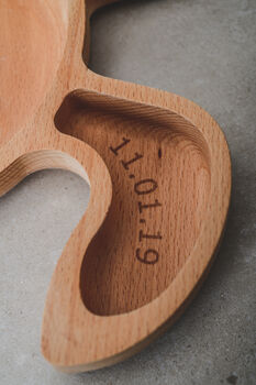 Personalised Wooden Rabbit Plate Made In Britain, 5 of 7