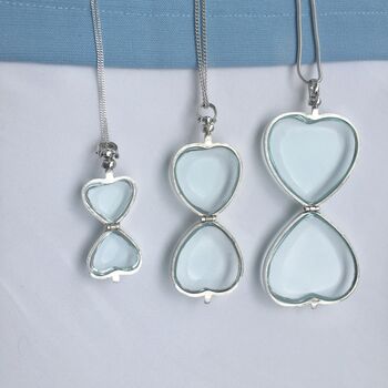 Silver Heart Locket Necklace Girlfriend Gift, 6 of 8