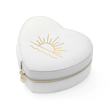 Sunset White Heart Jewellery Case, 10 of 11