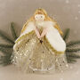 Gold Angel Christmas Tree Topper | 17cm, thumbnail 2 of 9