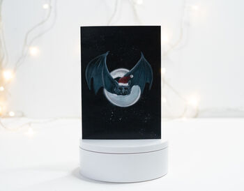 Bat In Santa Hat Christmas Card, 4 of 5