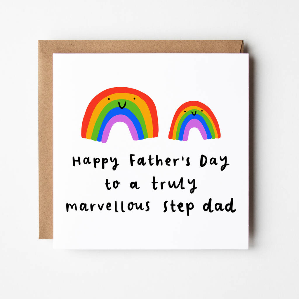 Truly Marvellous Step Dad Fathers Day Card By Arrow T Co