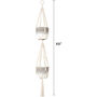Tier Of Two Cotton Rope Hanging Planter Basket, thumbnail 3 of 4