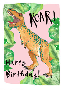 Dinosaur Birthday Card, 2 of 2