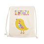 Personalised Singing Bird Cotton Nursery Bag, thumbnail 4 of 4
