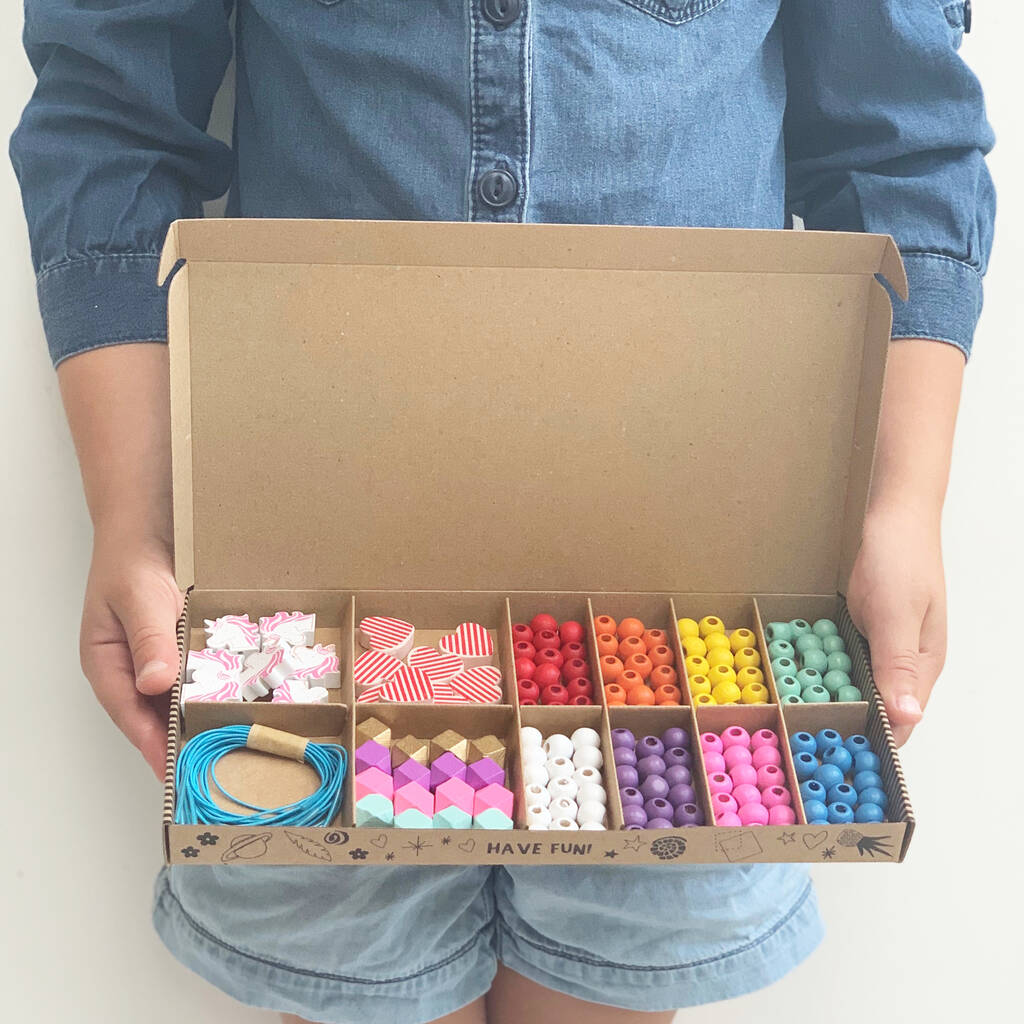 Personalised Unicorn And Rainbow Bracelet Making Kit By Cotton Twist