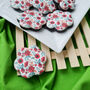 Red Floral Luxury Biscuits Gift Box, Eight P Ieces, thumbnail 7 of 8