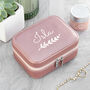 Personalised Wreath Pink Travel Jewellery Case, thumbnail 1 of 5