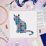 Jigsaw Cat Cross Stitch Kit, thumbnail 1 of 8