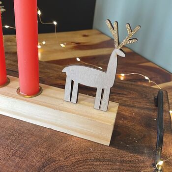 Personalised Reindeer Christmas Candle Holder, 3 of 4