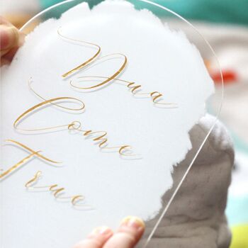 Muslim Baby Milestone Acrylic Plaques White And Gold, 12 of 12
