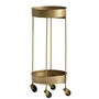 Pale Brushed Gold Bar Cart / Side Table, thumbnail 2 of 4