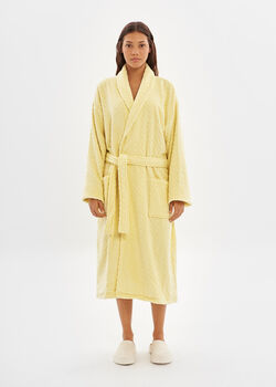 Lime Unisex 100% Cotton Velour Bathrobe, 3 of 3