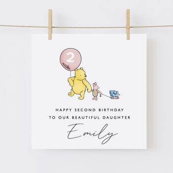 Winnie The Pooh 1st Birthday Grandson Card *Fully Personalised, 5 of 6