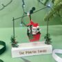 Personalised Cat In Cable Car Christmas Wooden Block, thumbnail 1 of 2