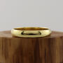 Men's 18ct Gold Polished D Shape Wedding Ring, thumbnail 5 of 5