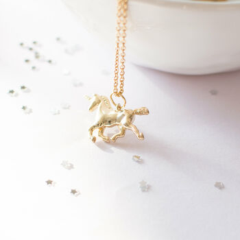 Gold Plated Unicorn Necklace, 4 of 7